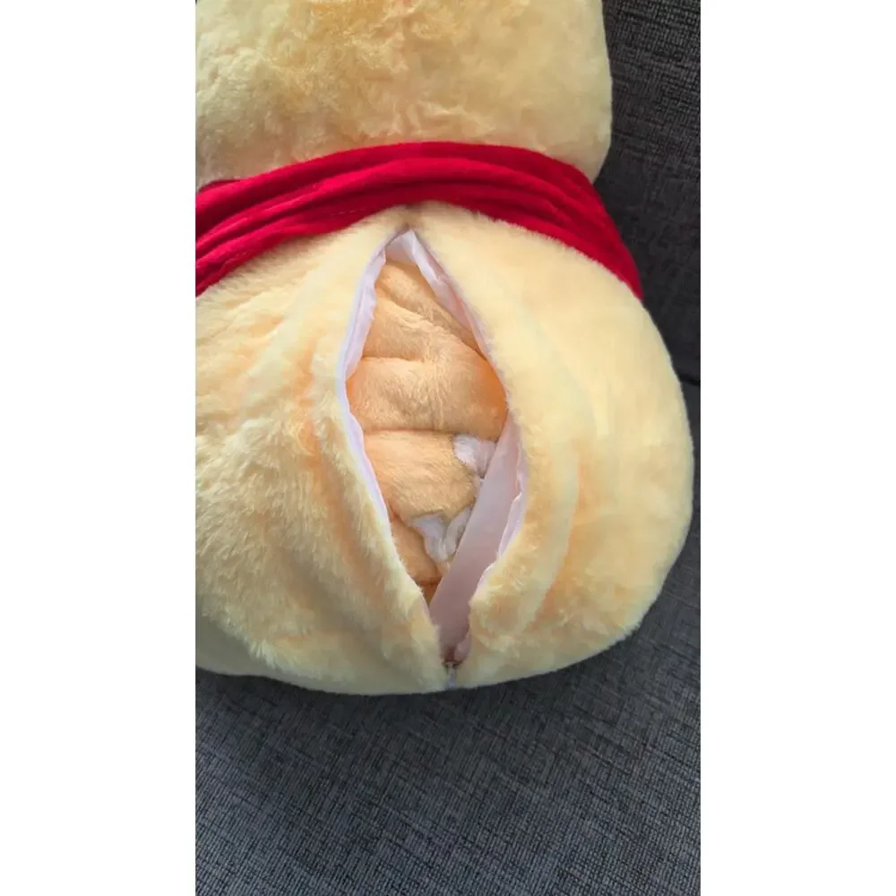 Winnie the Pooh Blanket Inside Plush Toy 40x60 Heart Zip Storage Pillow NWOT
